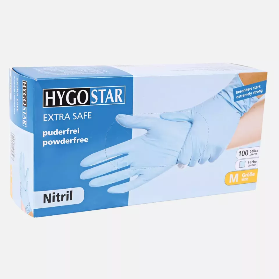 HygoStar 27006, Extra Safe Nitrile Gloves, Powder-Free, image 2, gallery thumbnail