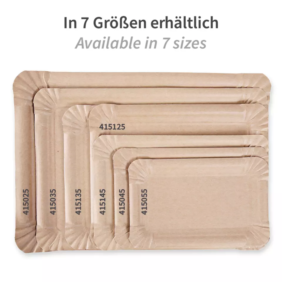 Franz Mensch 415045, Organic Kraft Paper Plates, 110 x 175 mm, FSC®-mix, image 2, gallery thumbnail