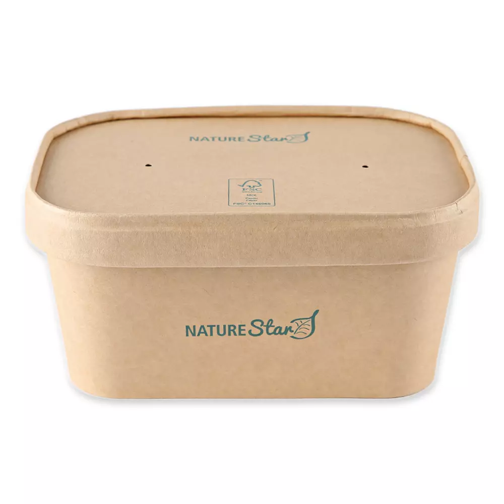 NATUREStar 417410, FSC®-mix Organic Takeaway Trays, Kraft Paper/PE, 172 x 120 x 75 mm, 1000 ml, image 4