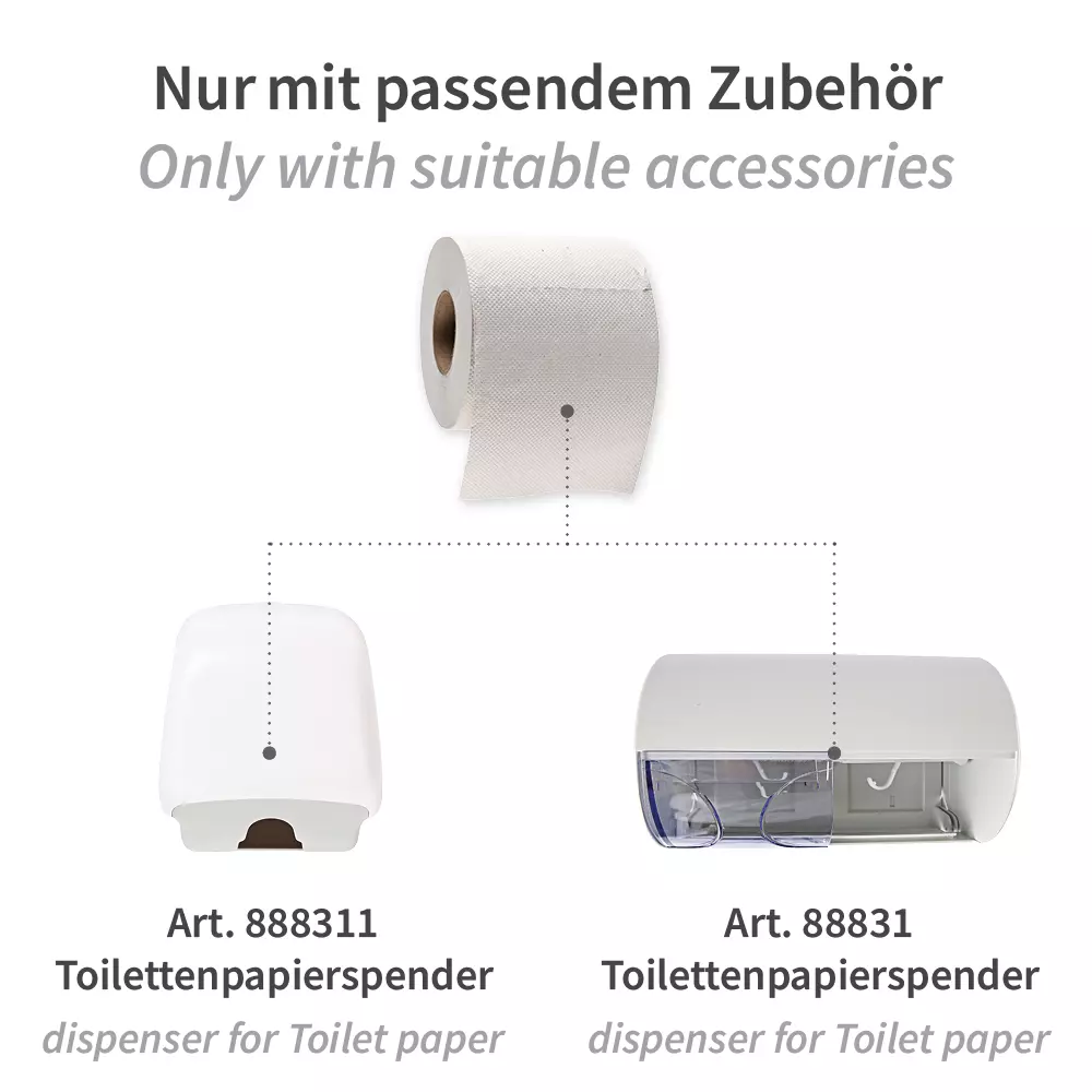 HygoClean 30426, 3-Ply Recycled Toilet Paper, Small Roll, Natural, image 4