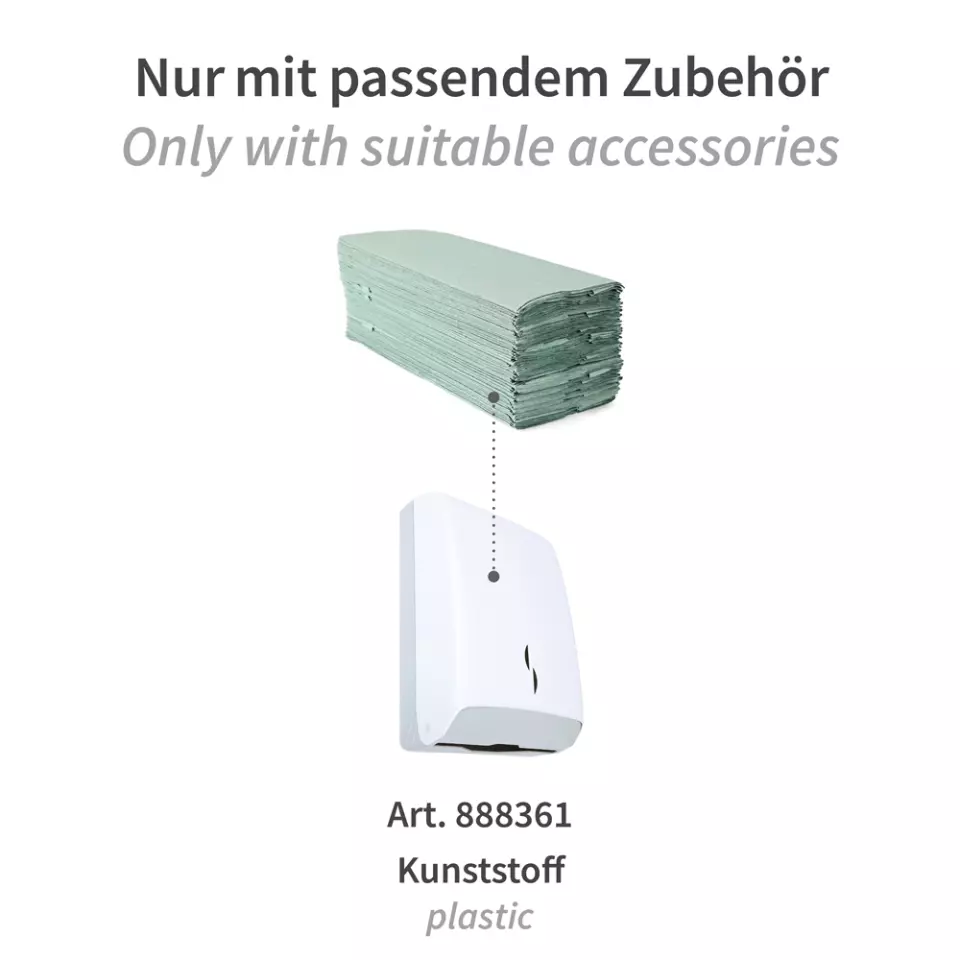HygoClean 30463, 1-lagige Recycling-Papierhandtücher, C-Falz, Grün, image 5, gallery thumbnail