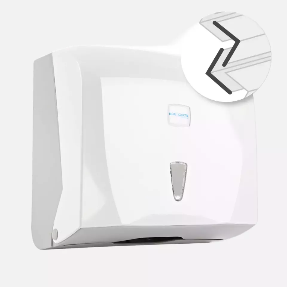 HygoClean 88836, V/ZZ-fold Plastic Hand Towel Dispenser, image 1, gallery thumbnail