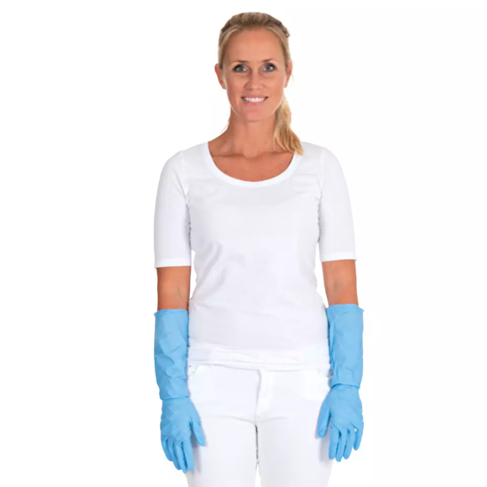 HygoStar 270031, Extra Safe Superlong Nitrile Gloves, Powder-free, image 2, gallery thumbnail