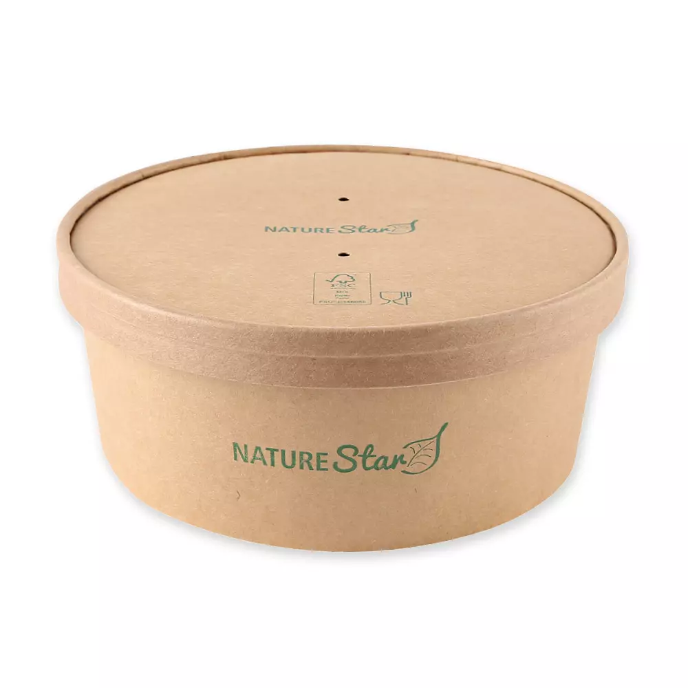 NATUREStar 417118, Caesar Organic Salad Bowl Lids, Kraft Paper/PE, FSC®-mix, ø 185 mm, image 5