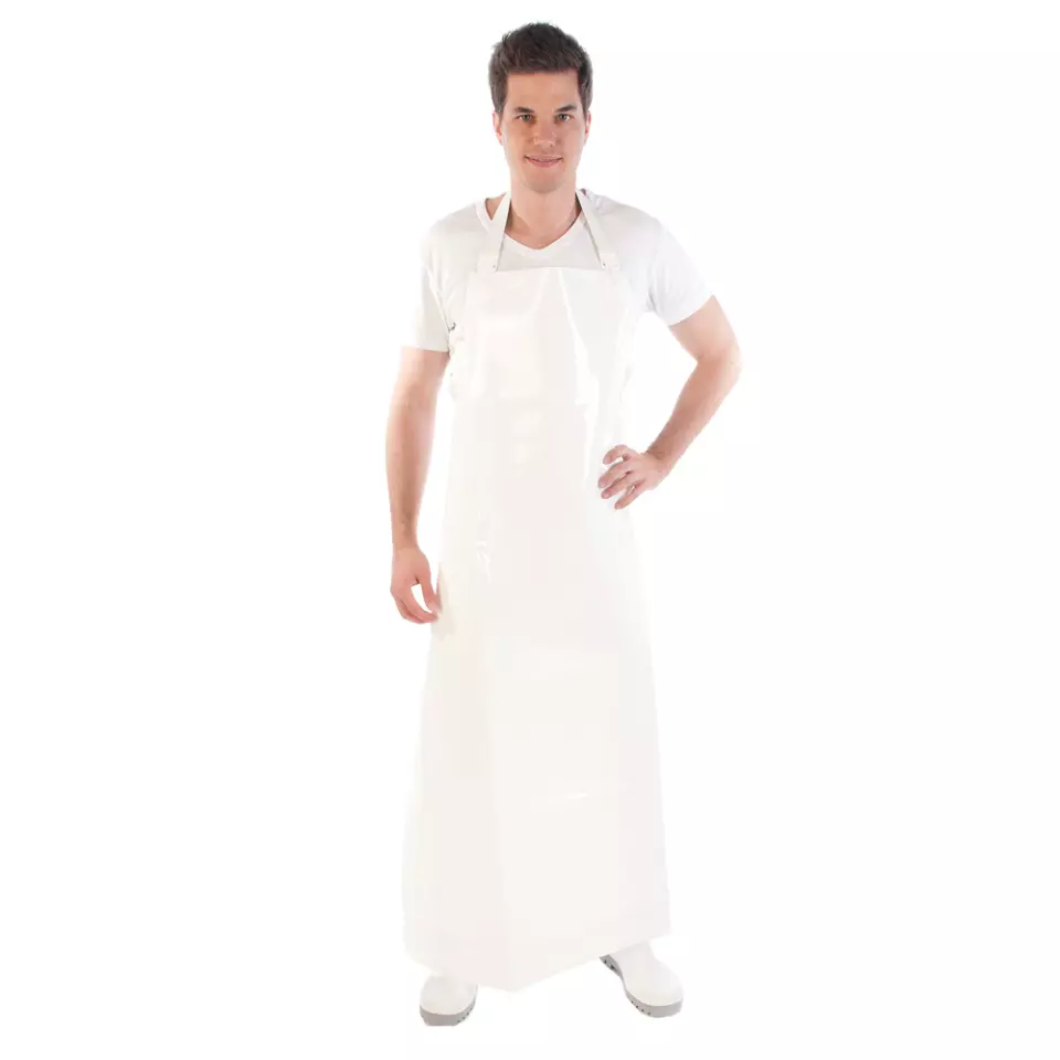 HygoStar 23791, PU Bib Aprons, 110 x 100 cm, 350 my, White