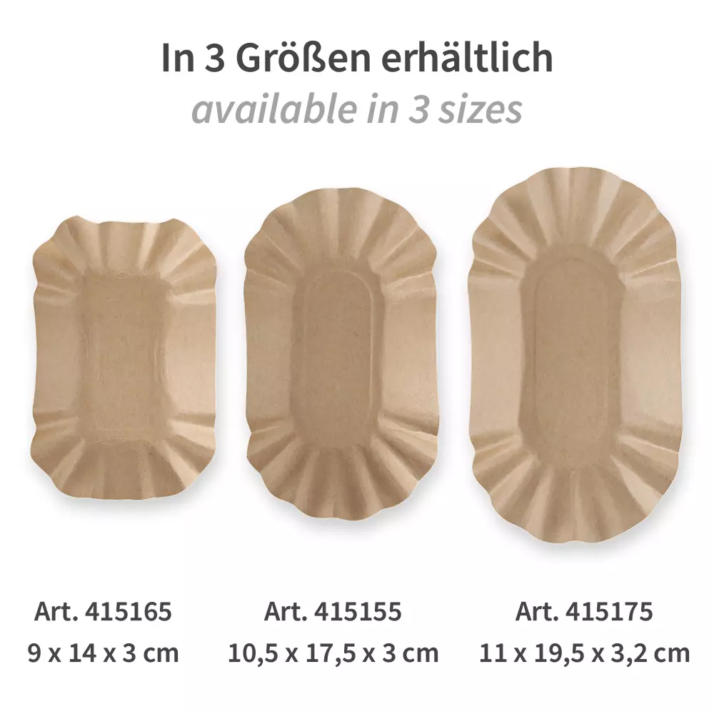 Franz Mensch 415155, Oval Kraft Paper Trays, 105 x 175 x 30 mm, FSC®-mix, image 4