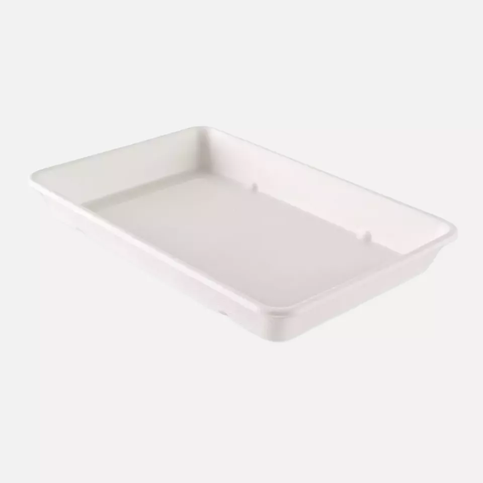 NATUREStar 411440, Classico Organic Rectangular Bagasse Trays, 230 x 156 x 31 mm, 900 ml, image 1, gallery thumbnail