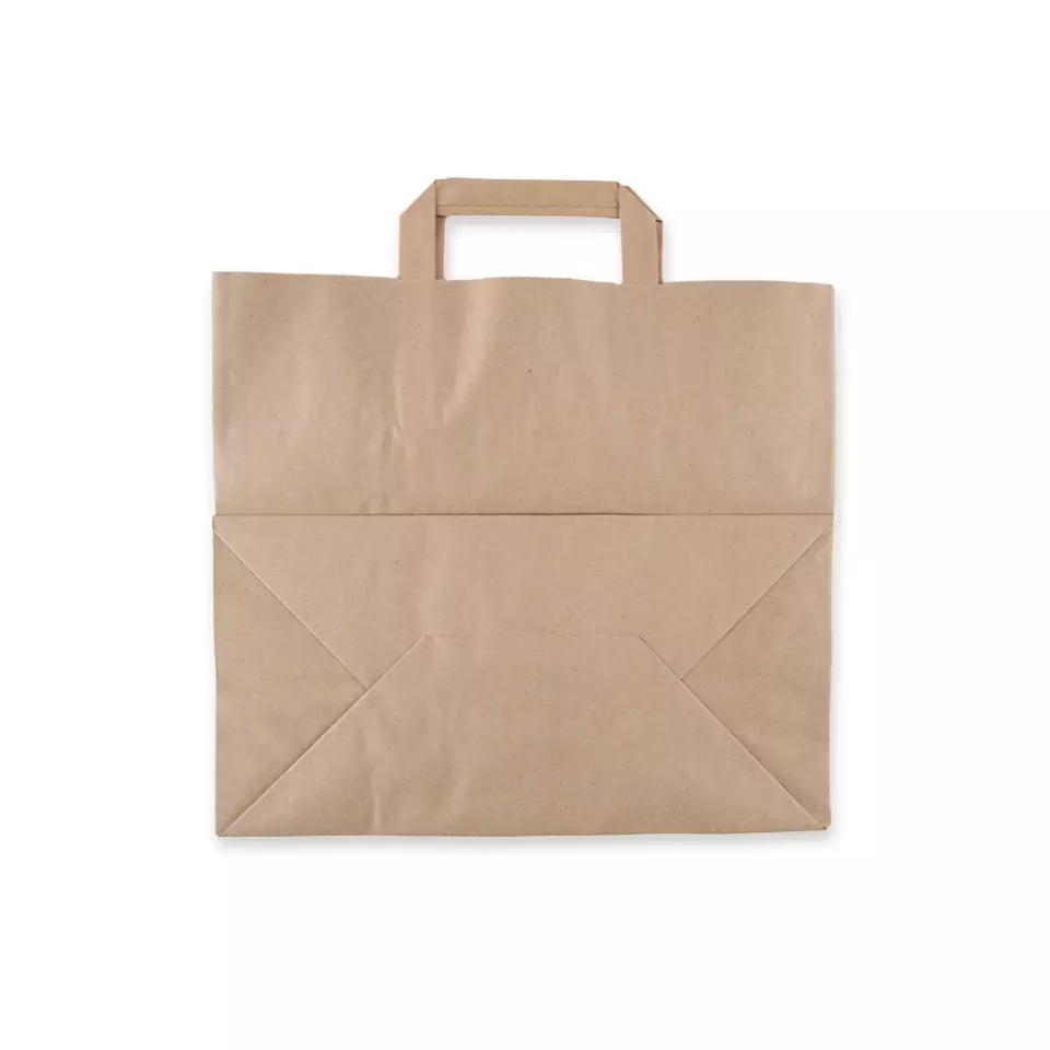 NATUREStar 35566, Organic Kraft Paper Carrier Bags, 320 + 170 x 250 mm, Brown, image 4, gallery thumbnail