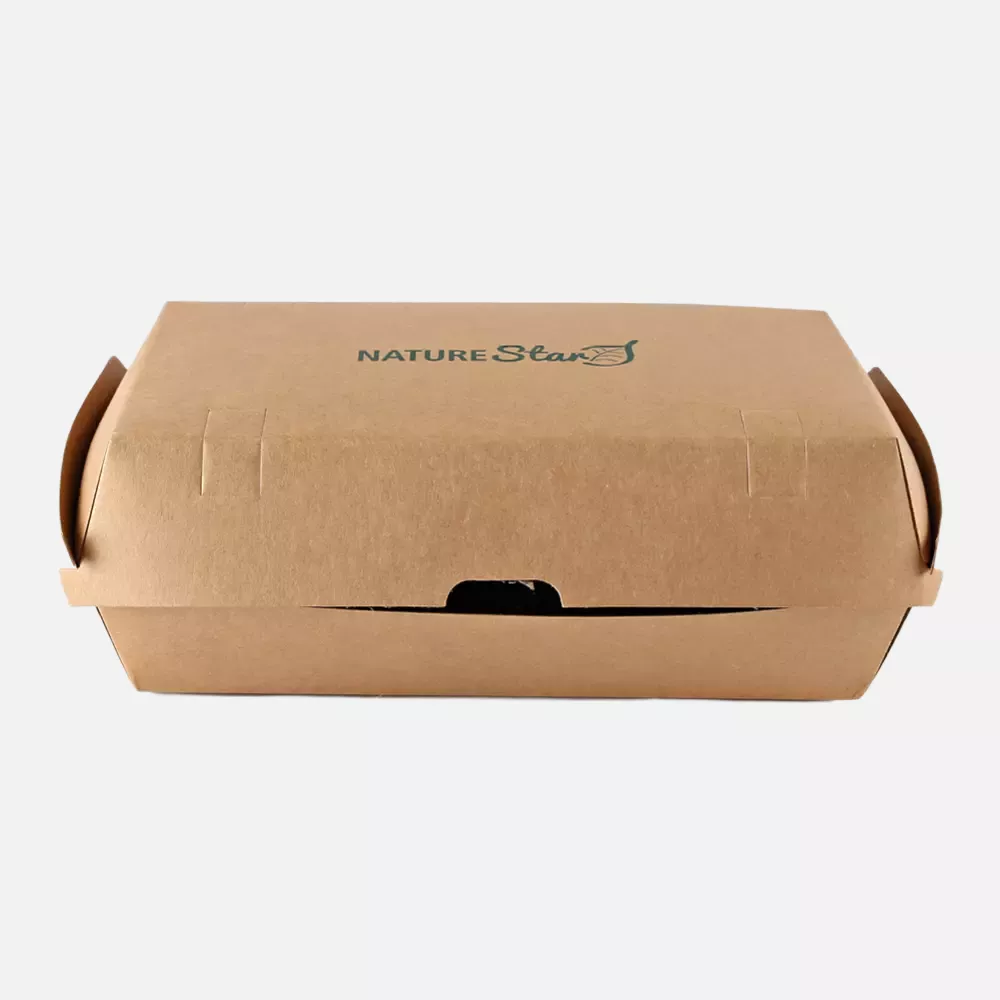 NATUREStar 416421, Club Organic Sandwich Boxes, 207 x 107 x 79 mm, Kraft Paper/PLA, image 2