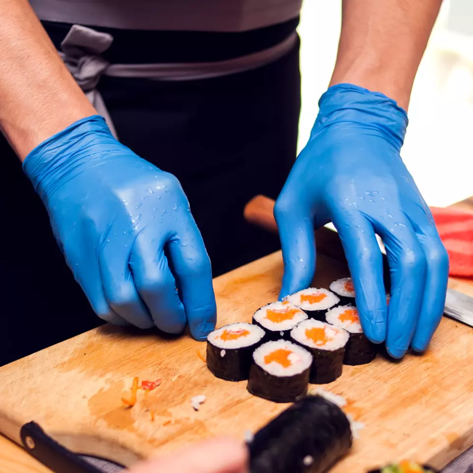 HygoStar 26506, Allfood Skin Latex Gloves, Powdered, image 2, gallery thumbnail