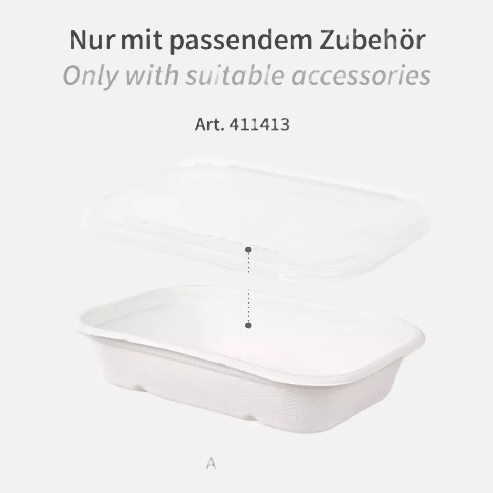 NATUREStar 41145, Casa Organic Bagasse Trays, 500 ml, 175 x 120 x 38 mm, image 5, gallery thumbnail