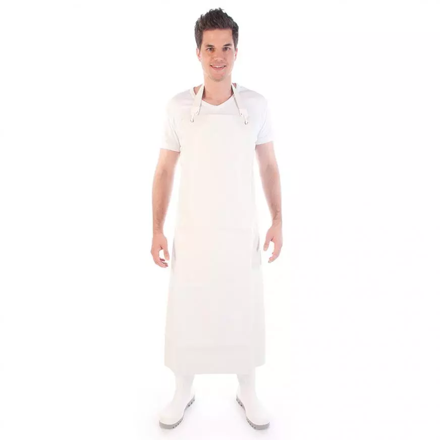 Hygostar 23047, Strong Nitrile/Rubber Aprons, 130 x 90 cm, 500 my, White, image 1, gallery thumbnail