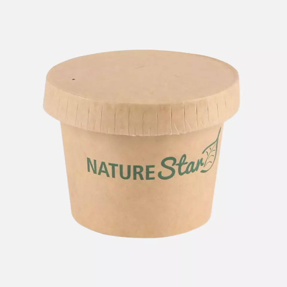 NATUREStar 417060, FSC®-mix Kraft Paper/PE Dip Trays, Small, ø 61.5 mm x 48 mm, Organic, image 2, gallery thumbnail