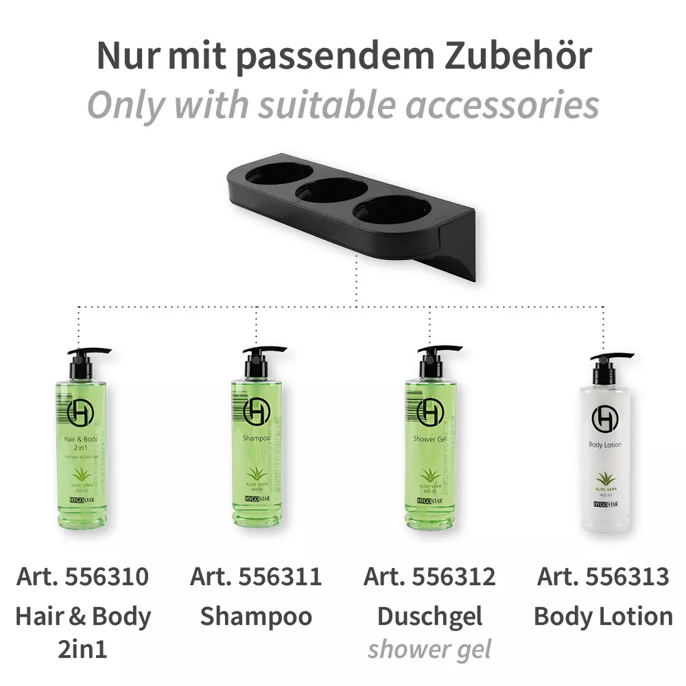 HygoStar 556309, Pump Dispenser Holder, Plastic, Black, image 5