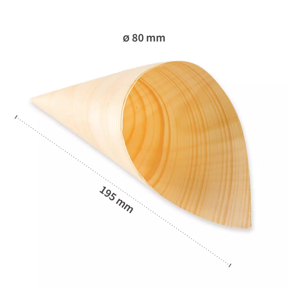 NATUREStar 388324, Organic Fingerfood Cone, ø 80 mm x 195 mm, Wood, image 3, gallery thumbnail