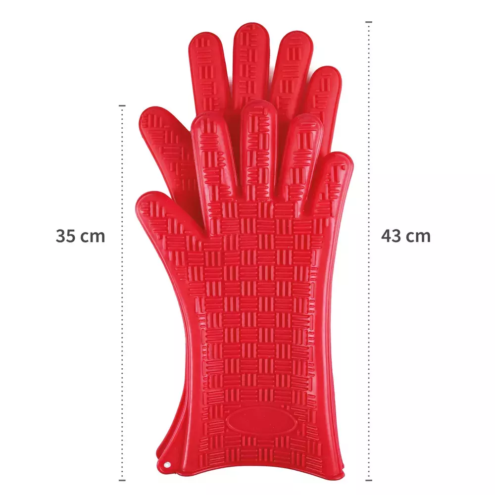 HygoStar 33217, Heatblocker Silikon-Ofenhandschuhe, 43 cm, Rot, image 7