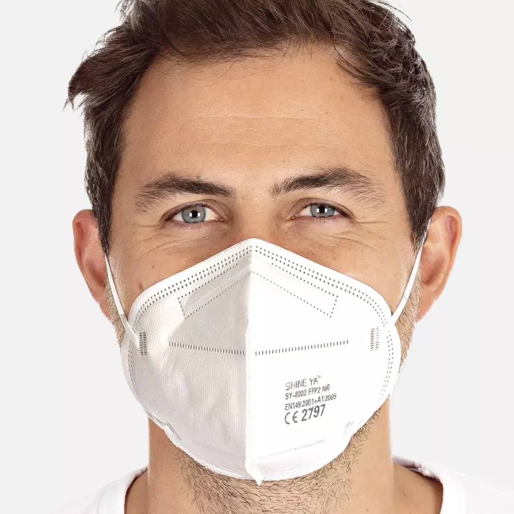 Franz Mensch 29332, FFP2 NR PP Respirators, Vertically Foldable, Earloop, Small Pack, image 2