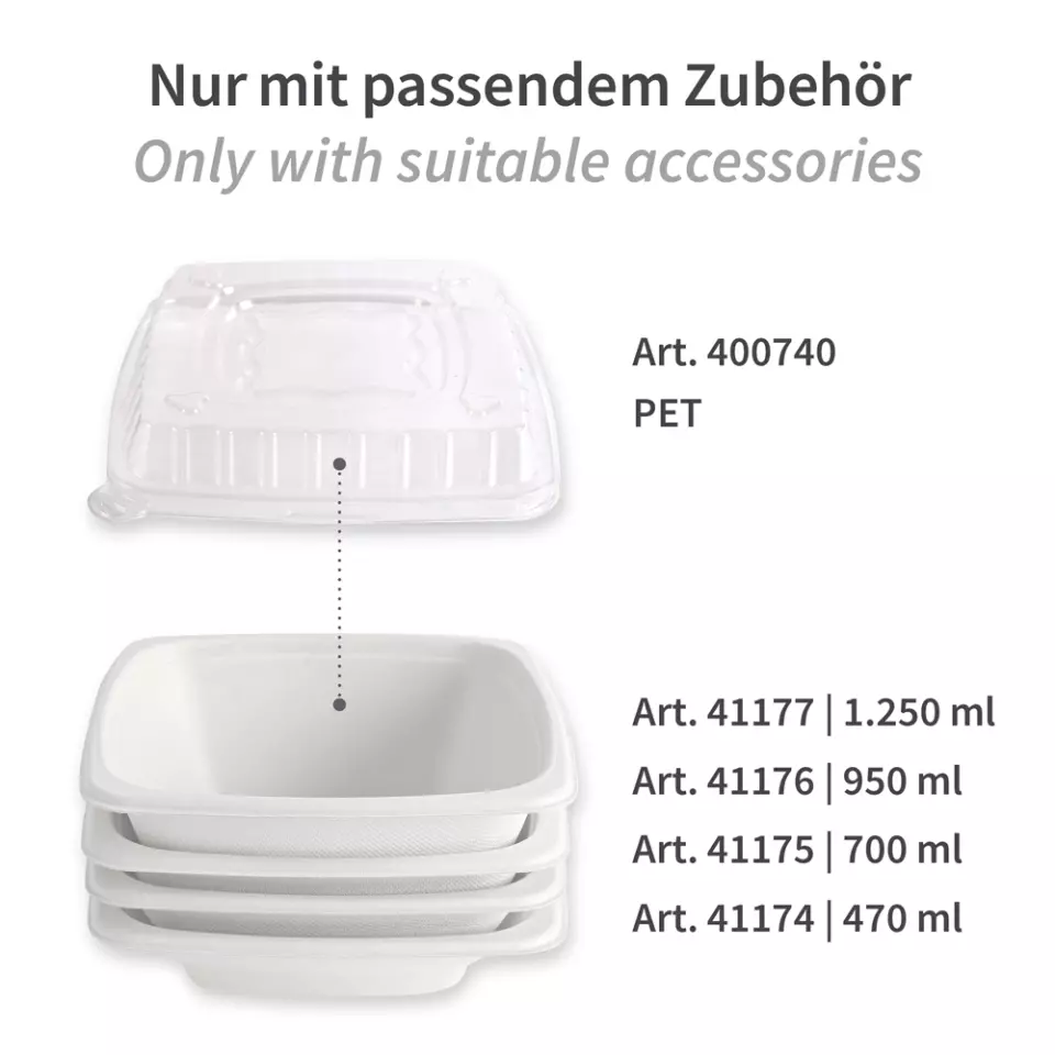 NATUREStar 400740, PET Lids for Square Trays, 190 x 42 mm, Transparent, image 3, gallery thumbnail