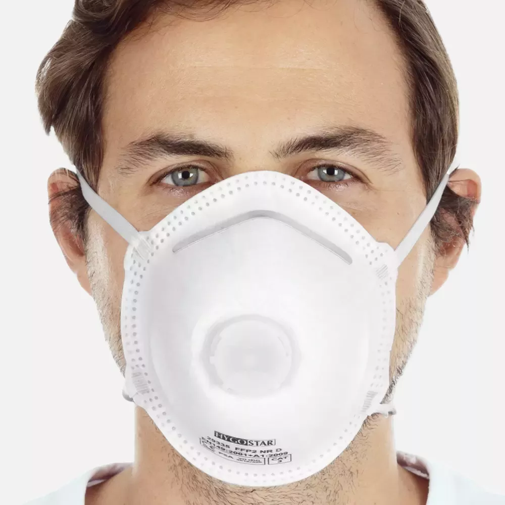 HygoStar 29335, FFP2 NR D PP Atemschutzmasken, mit Ventil, Korbform, image 2