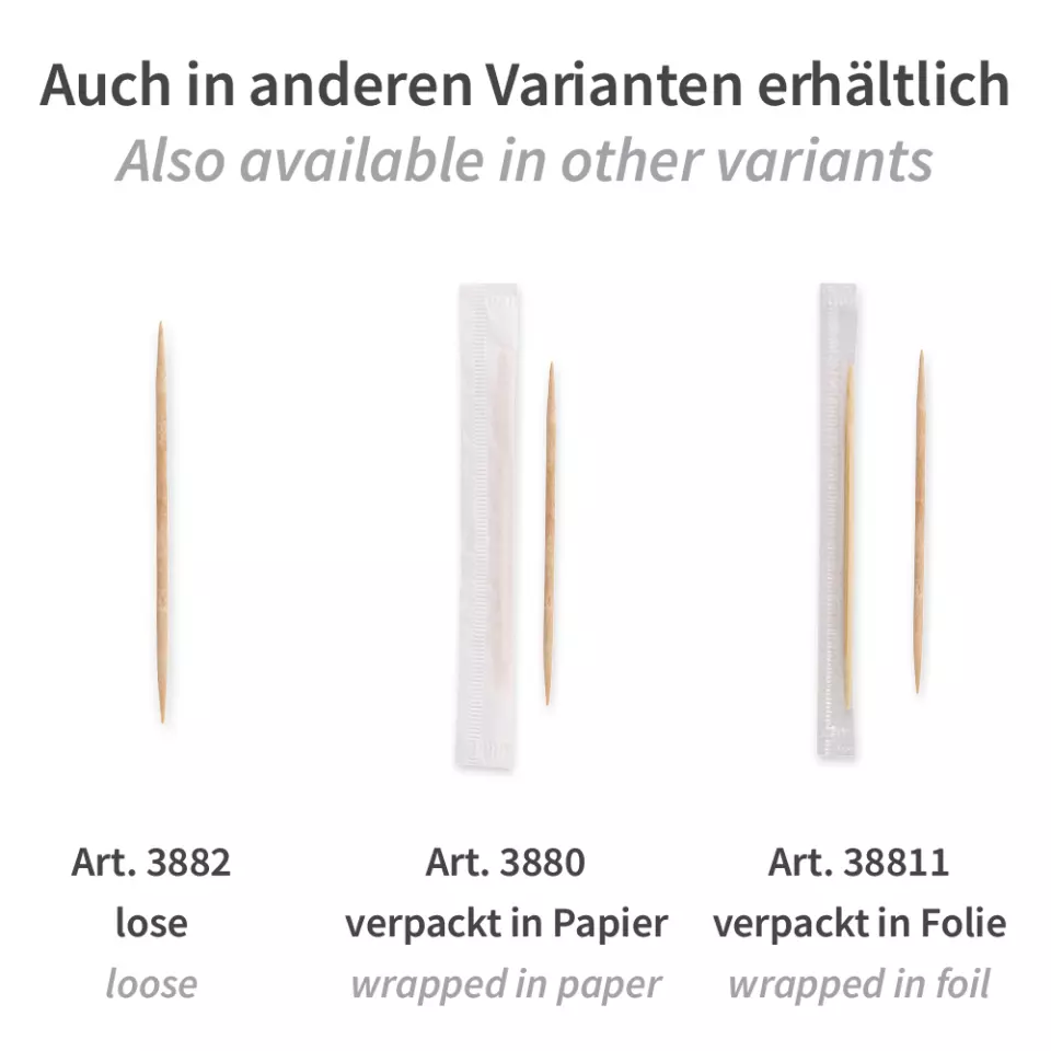 NATUREStar 38813, Organic Wood Toothpicks, 65 mm, Loose in Plastic Dispenser, image 4, gallery thumbnail