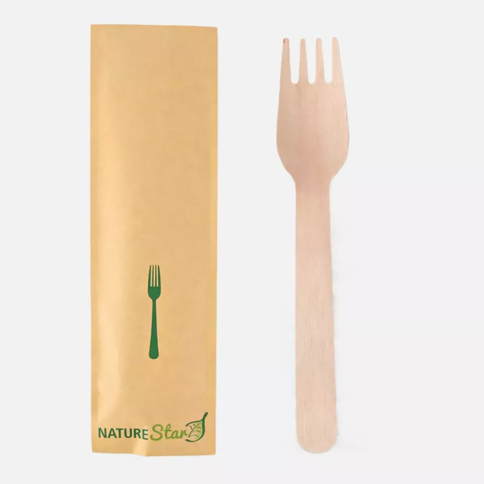 NATUREStar 388601, Organic Wood Cutlery Sets, Fork, FSC® 100%, image 1, gallery thumbnail