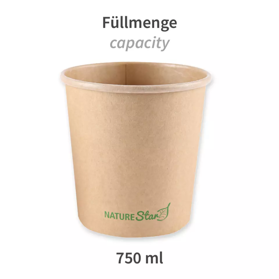 NATUREStar 416275, Minestrone Organic Soup Cups, 750 ml, ø 116 x 115 mm, Kraft Paper/PLA, image 5, gallery thumbnail