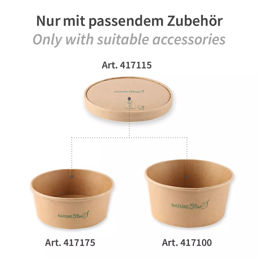 NATUREStar 417115, Caesar Organic Lids, ø 150 mm, kraft paper/PE, FSC®-mix, image 4