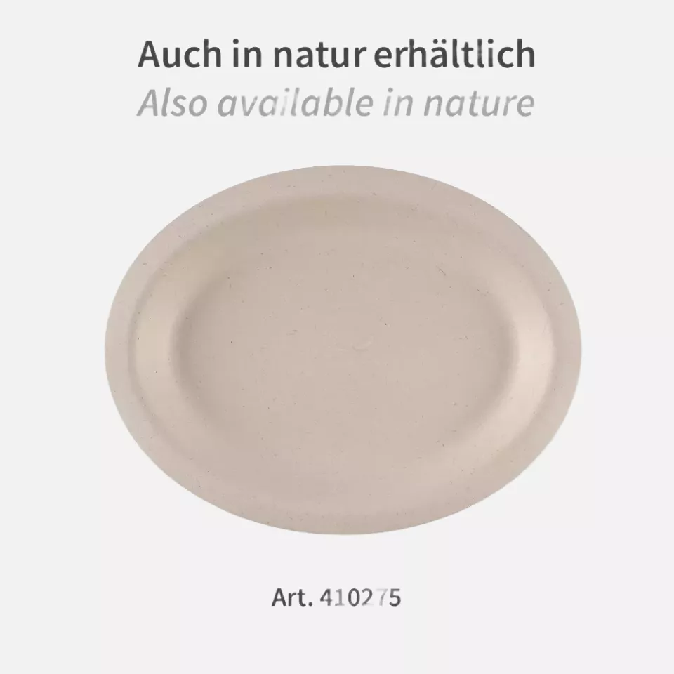 NATUREStar 41027, Oval Bagasse Plates, 265 x 200 mm, image 5, gallery thumbnail