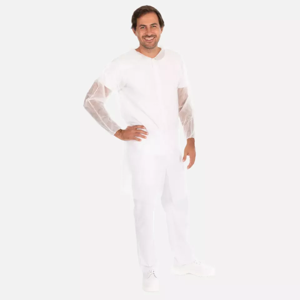 HygoNorm 274299, Eco PP Visitor Gowns with Push Buttons, XXXL, White, image 1, gallery thumbnail