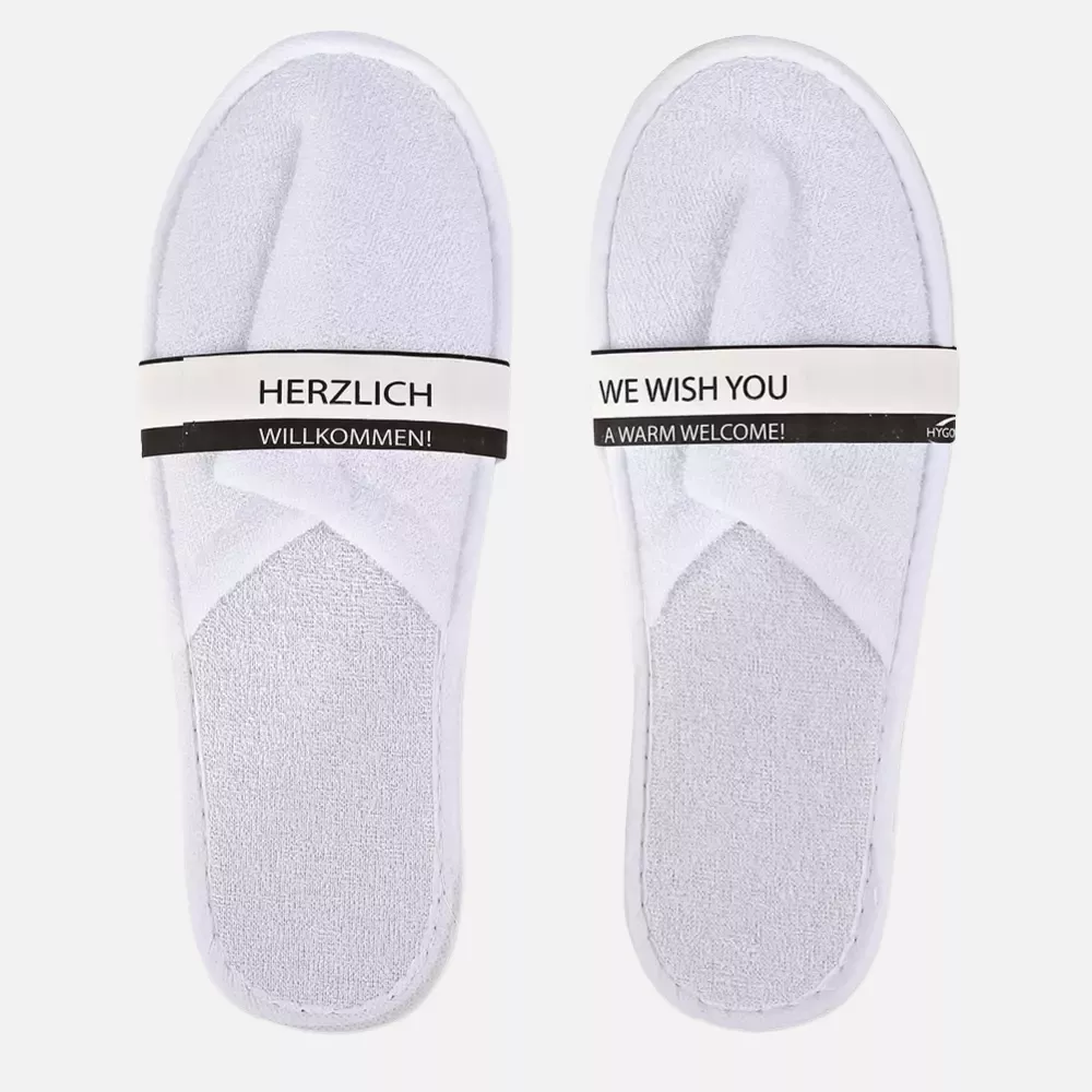 HygoNorm 55515, Classic Polyester Slippers, White, Closed, image 4