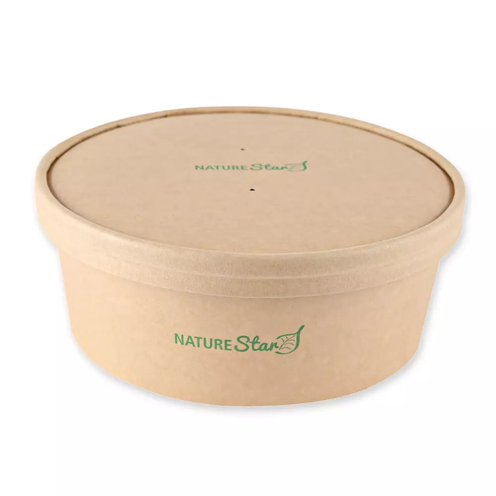 NATUREStar 416130, Caesar Organic Kraft Paper/PLA Salad Bowls, 1300 ml, Ø 185 mm, image 4