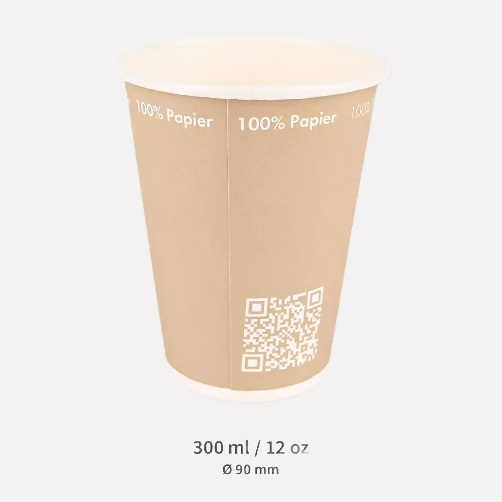 NATUREStar 4039123, Organic Paperboard Coffee Cups, 300 ml / 12 oz, ø 90 mm, image 3
