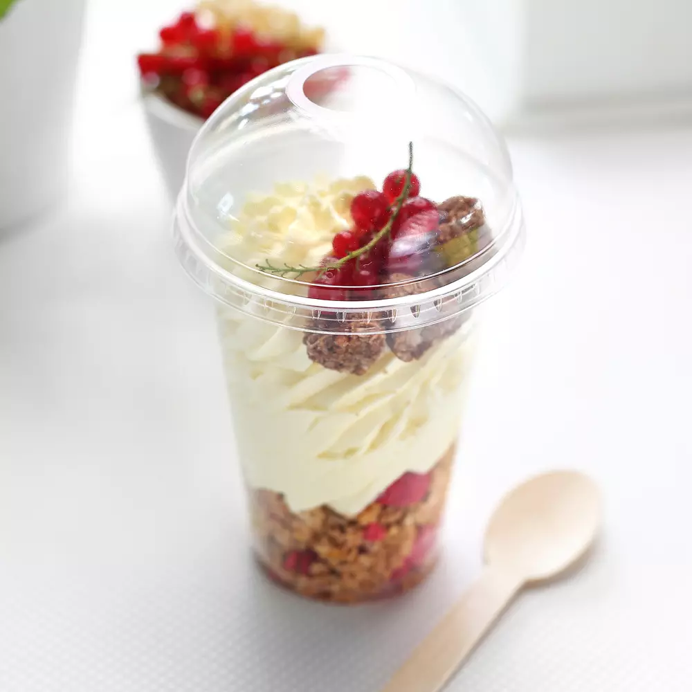 NATUREStar 423862, PLA Lids for Cold Beverage Cups, ø 95 mm, With Straw Slot, image 2