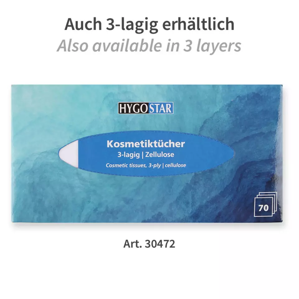 Hygostar 30471, 2-Ply Cellulose Cosmetic Tissues, White, image 5, gallery thumbnail