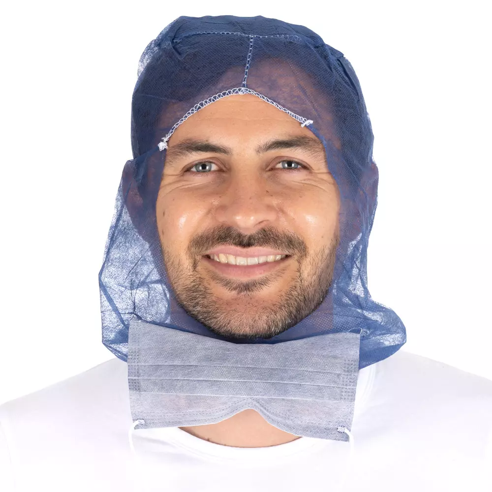 HygoNorm 132006, PP Astro Eco Caps with 2-ply Face Mask, Dark Blue, image 6