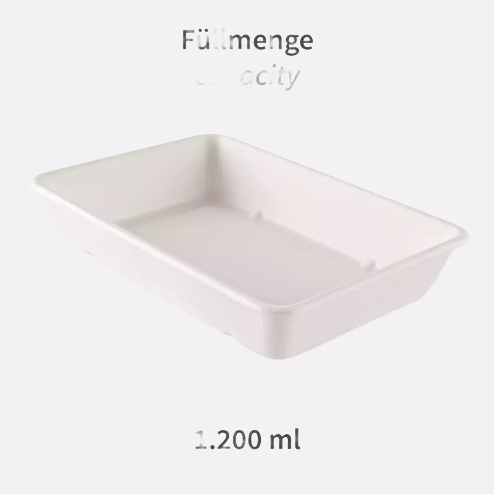 NATUREStar 41144, Classico Organic Trays, 230 x 156 x 45 mm, 1200 ml, Bagasse, image 2