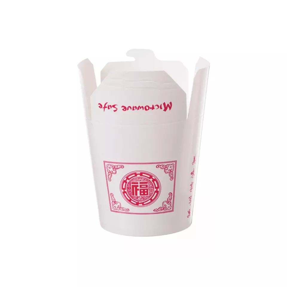 Franz Mensch 417412, Asia Paper/PE Food Container, 770 ml / 26 oz, weiß (White), image 1, gallery thumbnail