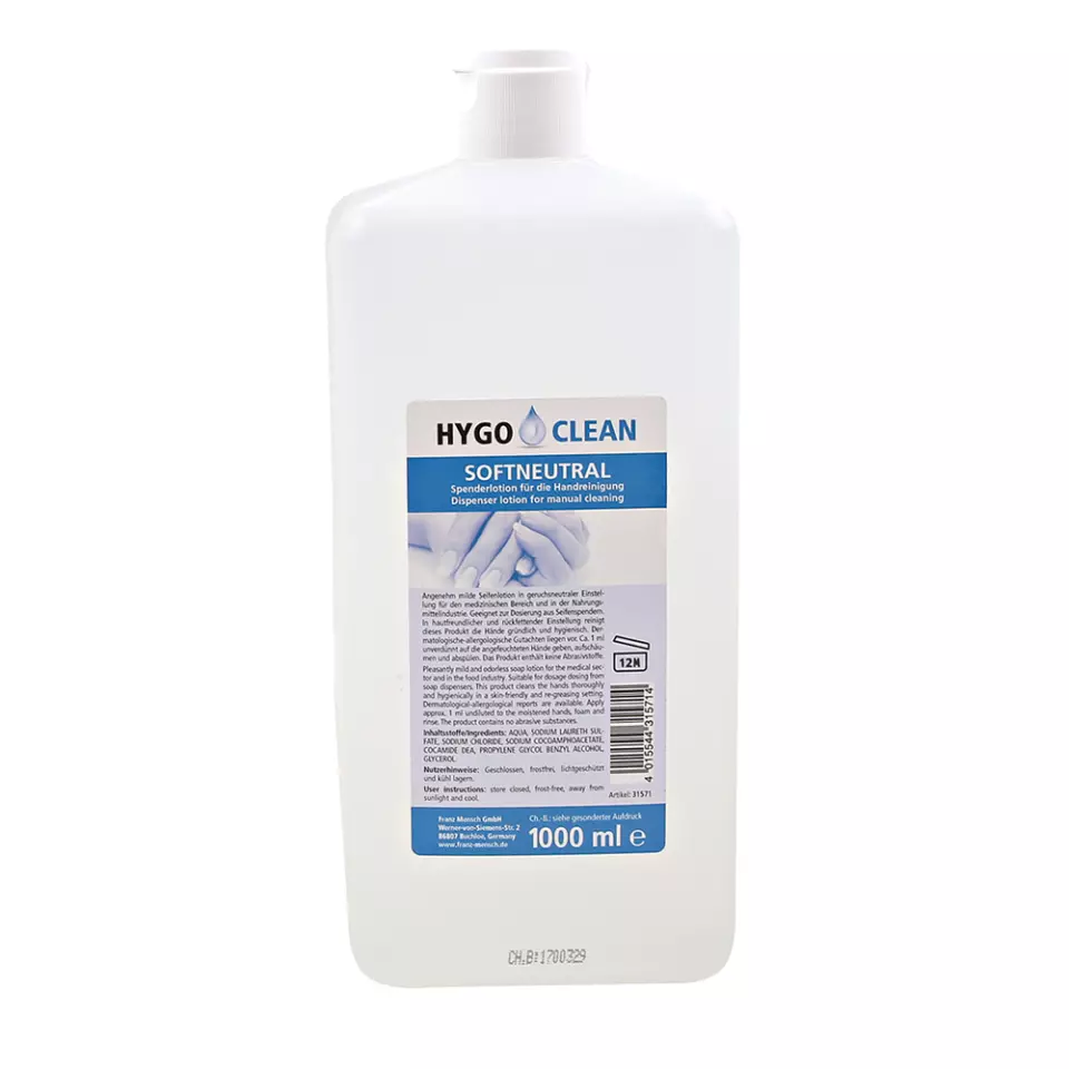 HygoClean 31571, Soft Neutral Liquid Soap, 1 l