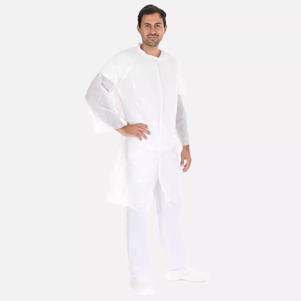HygoStar 2732, Visitor PE Gowns, Push Button, image 2, gallery thumbnail