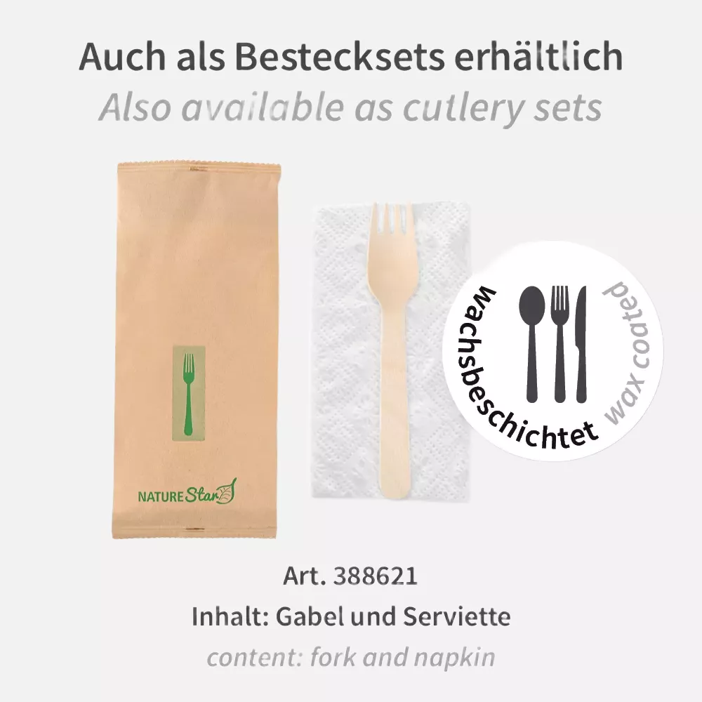 NATUREStar 388562, Organic Wood Forks, 160 mm, FSC® 100%, Wax Coated, image 5