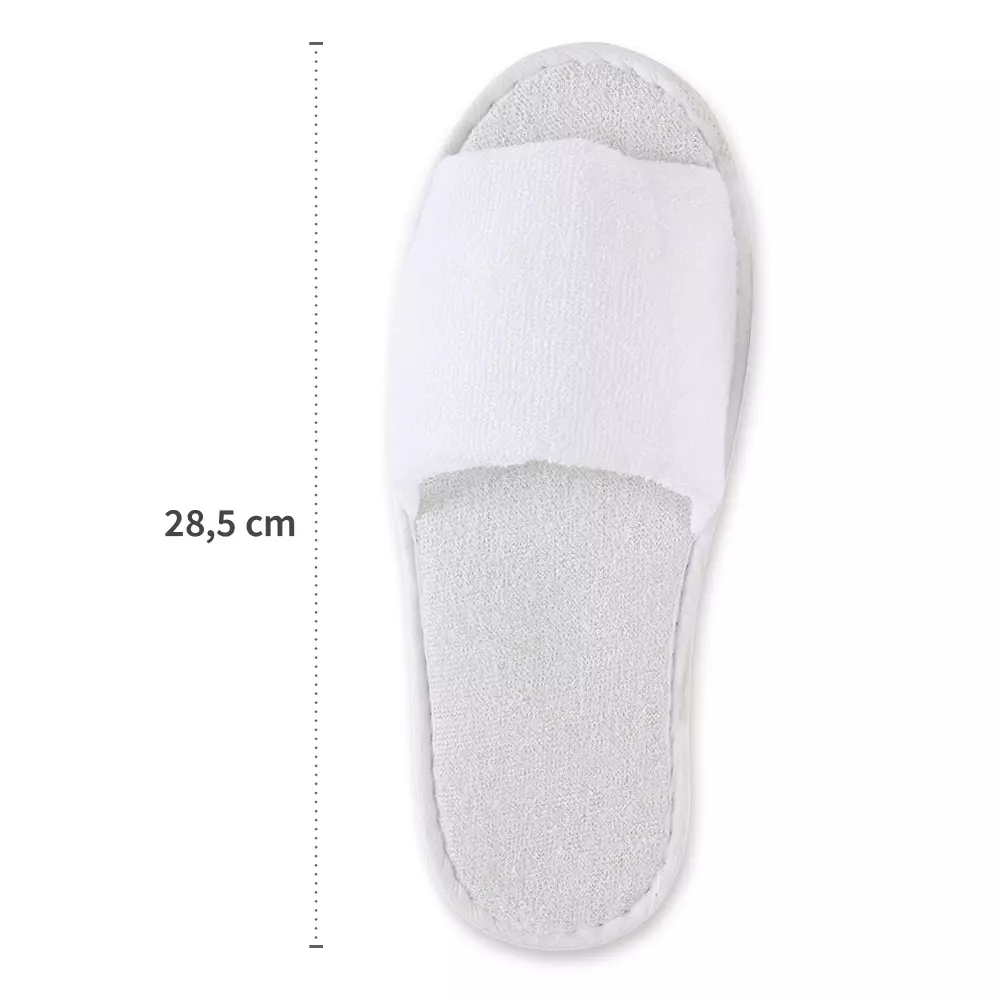HygoNorm 5551, Klassische Polyester-Pantoffeln, Offen, Weiß, image 3
