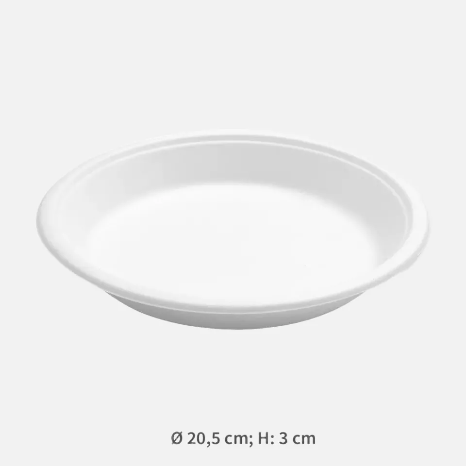 NATUREStar 41045, Bordofino Round Bagasse Plates, Ø 205 mm, 680 ml, image 2, gallery thumbnail
