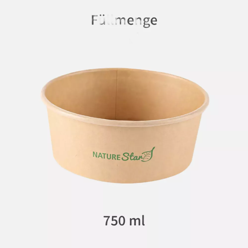 NATUREStar 416175, Caesar Organic Kraft Paper/PLA Salad Bowls, 750 ml, Ø 150 mm, image 3