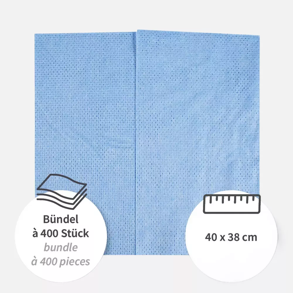 HygoClean 3175, Hygotex Pleated Viscose Cleaning Cloths, Blue, image 4