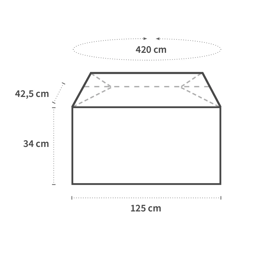 HygoStar 52026, LDPE Pallet Covers, 770 x 1250 mm, Blue, ~22my, image 3