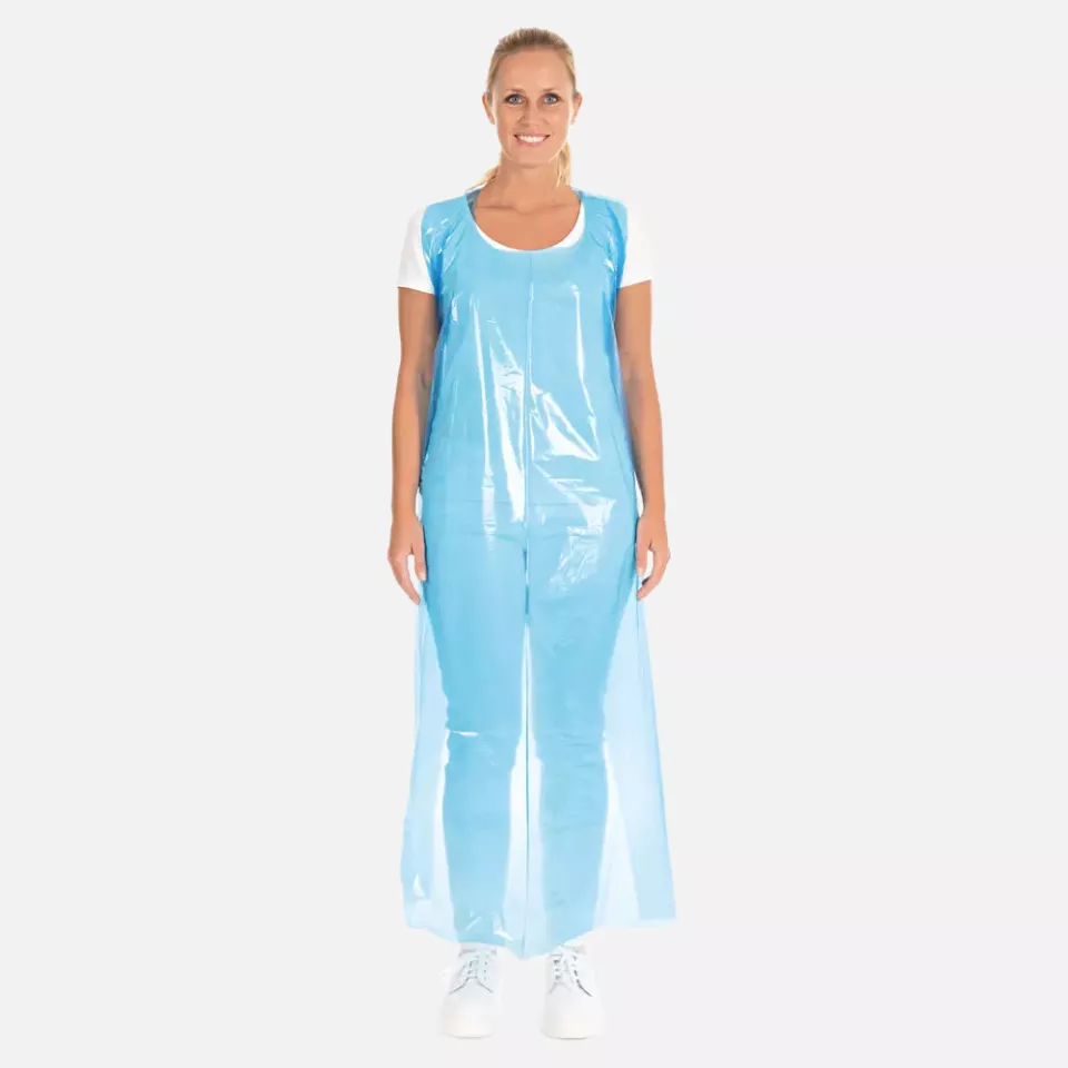 HygoStar 23496, Disposable LDPE Aprons, Blocked, 25 my, image 2, gallery thumbnail