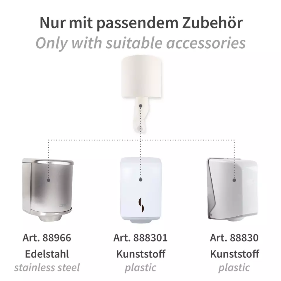 HygoClean 304120, 2-Ply Centerfeed FSC®-mix Paper Towel Rolls, White, image 5, gallery thumbnail