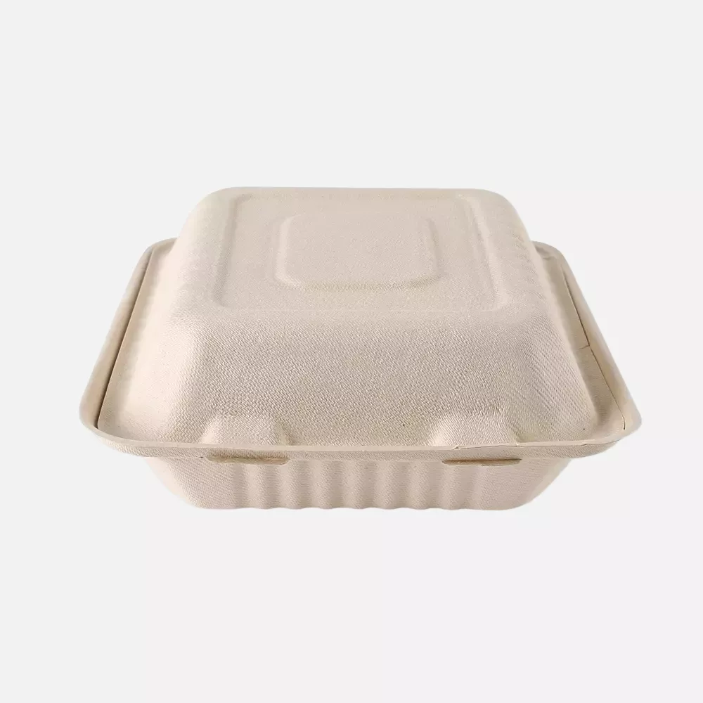 NATUREStar 412235, Organic Bagasse Menu Boxes, Hinged Lid, image 4