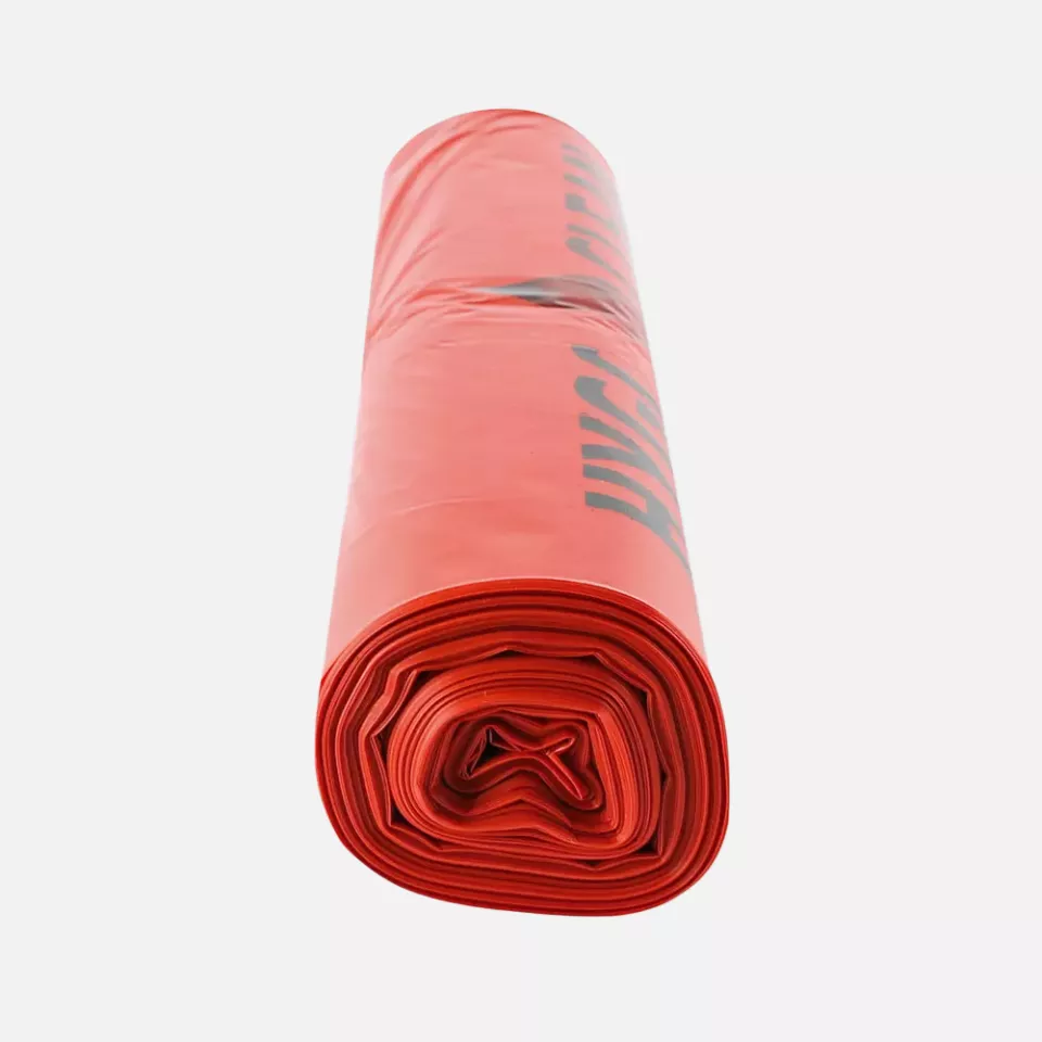 HygoClean 32555, Light LDPE Waste Bags, 120 l, Red, Roll, image 4, gallery thumbnail