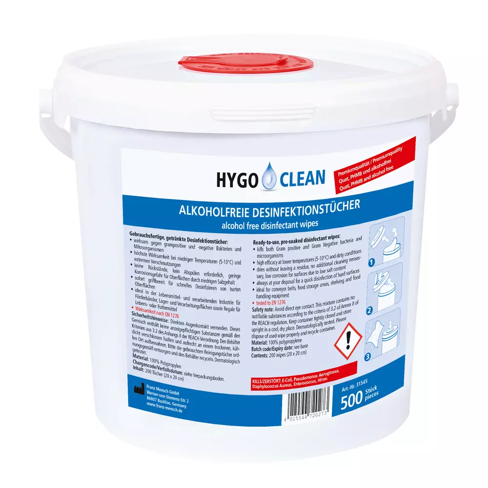 HygoClean 31545, Non-Alcoholic Disinfection Wipes, 20 x 23.5 cm, PP, image 1
